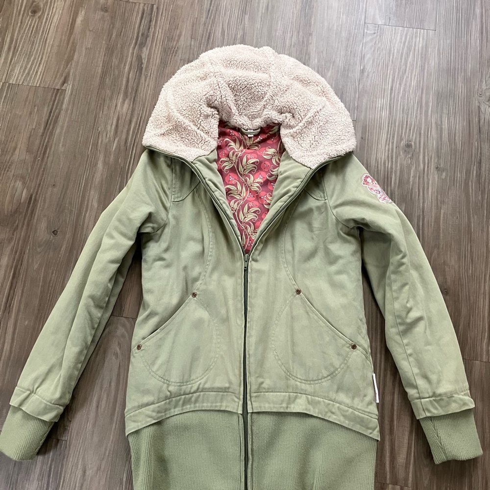 Blutsgeschwister Green mid length jacket / Anorak / Parka / Windbreaker